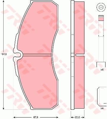 Klocki hamulcowe TRW GDB3385