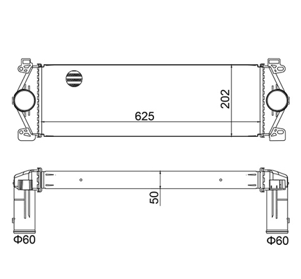 Chłodnica powietrza intercooler HART 631 270