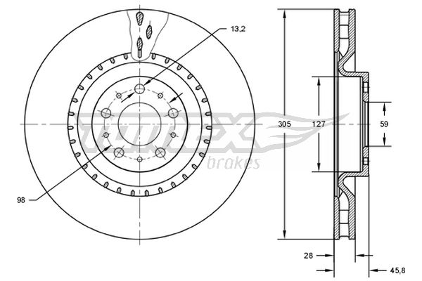 Tarcza hamulcowa TOMEX BRAKES TX 71-86