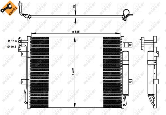 Skraplacz klimatyzacji NRF 350330