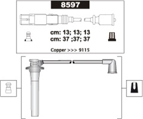 Przewody zapłonowe MAGNETI MARELLI 941318111303