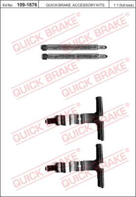 Zestaw akcesoriów montażowych  klocków hamulcowych QUICK BRAKE 109-1676