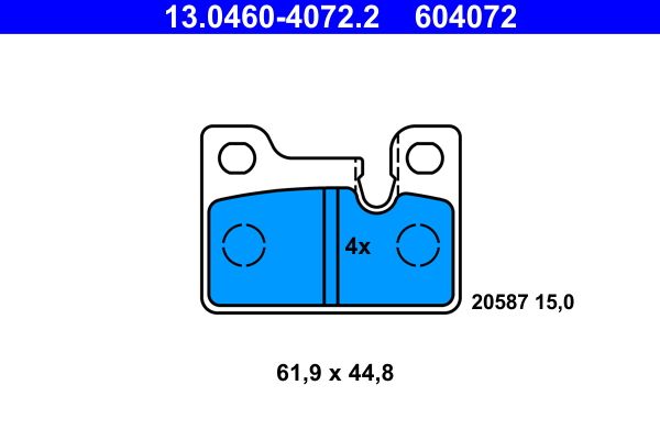 Klocki hamulcowe ATE 13.0460-4072.2
