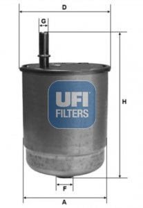 Filtr paliwa UFI 24.160.00