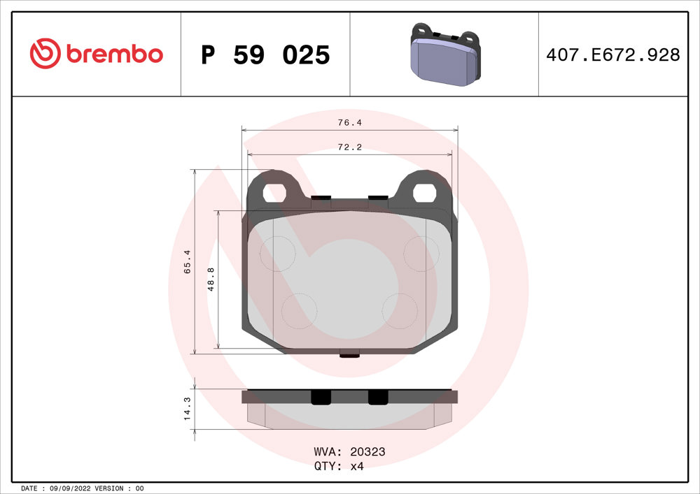 Klocki hamulcowe BREMBO P 59 025