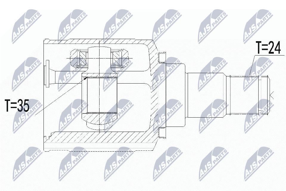 Zestaw przegubu, wał napędowy NTY NPW-CT-124