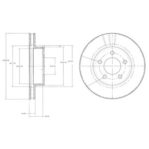 Tarcza hamulcowa DELPHI BG3546