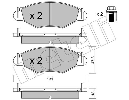 Klocki hamulcowe METELLI 22-0254-0