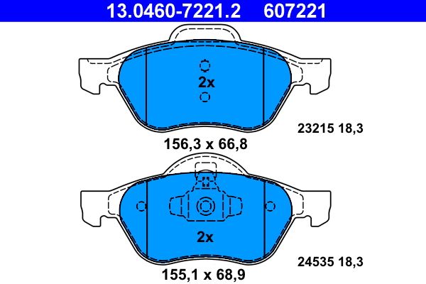 Klocki hamulcowe ATE 13.0460-7221.2