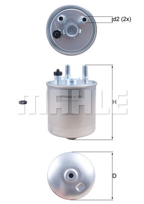 Filtr paliwa MAHLE KL 639D