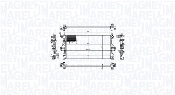 Chłodnica, układ chłodzenia silnika MAGNETI MARELLI 350213211900