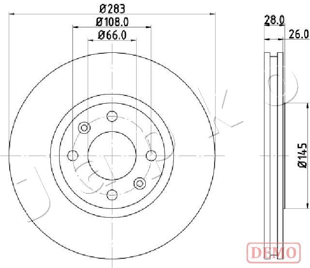 Tarcza hamulcowa JAPKO 600627C