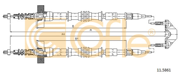 Linka hamulca ręcznego COFLE 11.5861