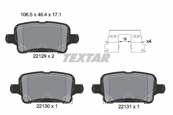 Klocki hamulcowe TEXTAR 2212901