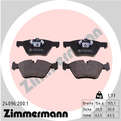 Klocki hamulcowe ZIMMERMANN 24096.200.1