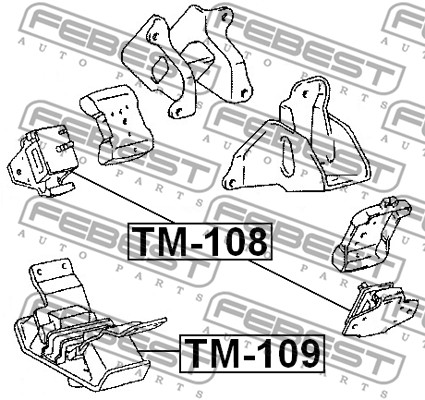 Poduszka silnika FEBEST TM-109