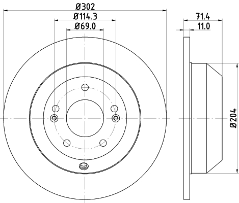 Tarcza hamulcowa HELLA 8DD 355 116-871
