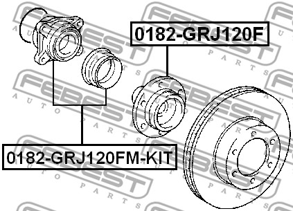 Piasta koła FEBEST 0182-GRJ120F