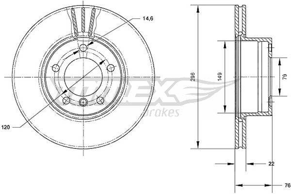 Tarcza hamulcowa TOMEX BRAKES TX 71-05