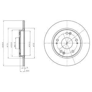 Tarcza hamulcowa DELPHI BG4280