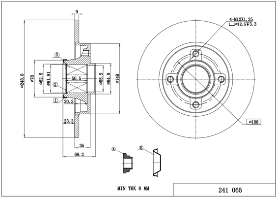 Tarcza hamulcowa HART 241 065