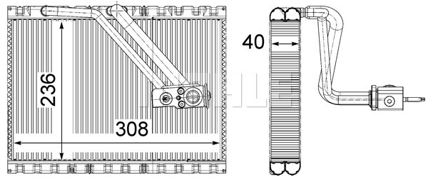 Parownik klimatyzacji MAHLE AE 128 000P