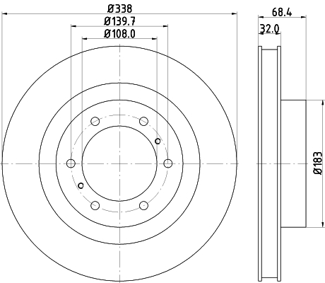 Tarcza hamulcowa HELLA PAGID 8DD 355 129-861