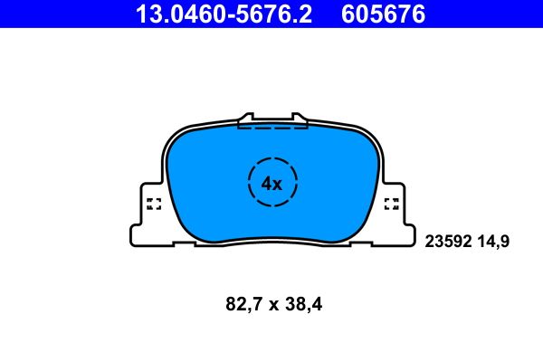 Klocki hamulcowe ATE 13.0460-5676.2