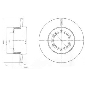 Tarcza hamulcowa DELPHI BG2495