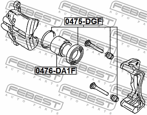 Zestaw naprawczy zacisku FEBEST 0475-DGF