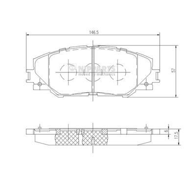 Klocki hamulcowe NIPPARTS N3602138