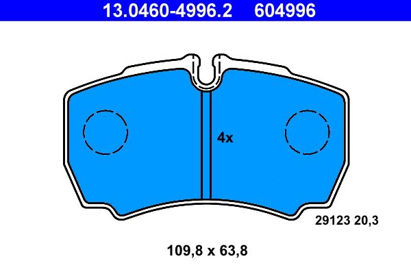 Klocki hamulcowe ATE 13.0460-4996.2