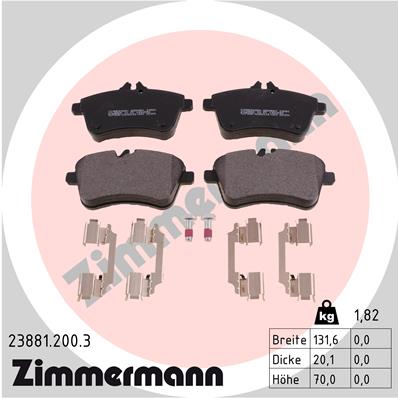 Klocki hamulcowe ZIMMERMANN 23881.200.3