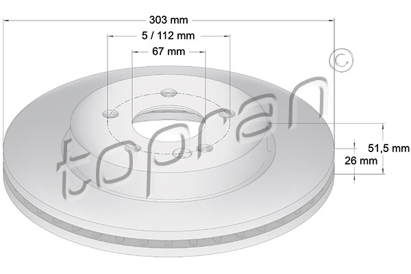 Tarcza hamulcowa TOPRAN 401 400