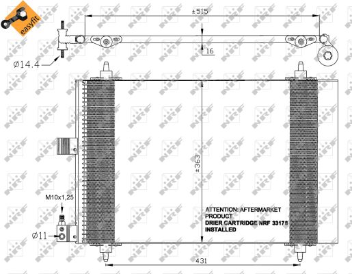 Skraplacz klimatyzacji NRF 35437