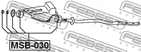 Tuleja wahacza FEBEST MSB-030