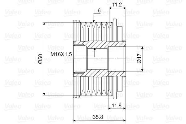 Sprzęgło alternatora VALEO 588019