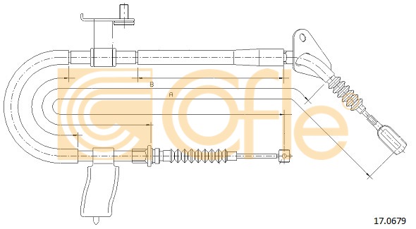 Linka hamulca ręcznego COFLE 17.0679