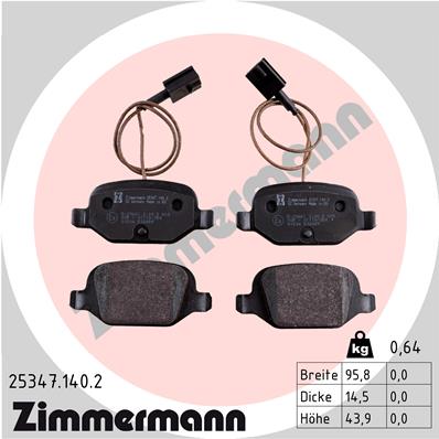 Klocki hamulcowe ZIMMERMANN 25347.140.2