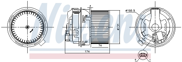 Wentylator wewnętrzny NISSENS 87591