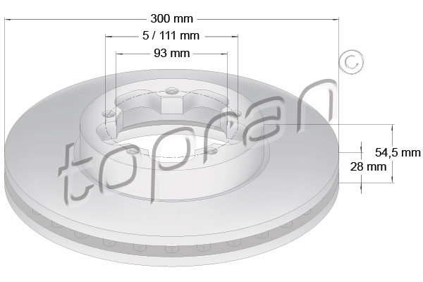 Tarcza hamulcowa TOPRAN 303 975