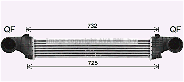 Chłodnica powietrza intercooler AVA QUALITY COOLING MS4726
