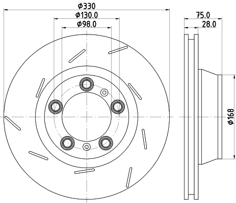 Tarcza hamulcowa HELLA 8DD 355 133-671