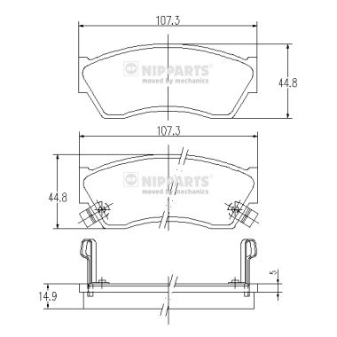 Klocki hamulcowe NIPPARTS J3608005