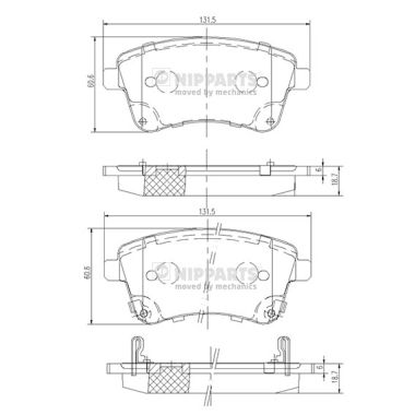 Klocki hamulcowe NIPPARTS N3600331