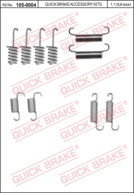 Zestaw montażowy szczęk hamulcowych QUICK BRAKE 105-0004