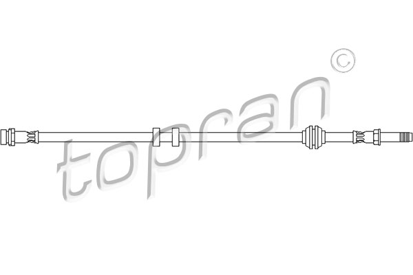 Przewód hamulcowy elastyczny TOPRAN 300 641