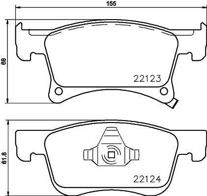 Klocki hamulcowe HELLA 8DB 355 023-021
