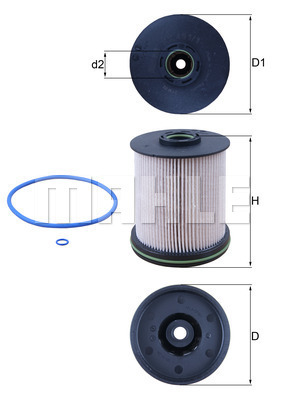 Filtr paliwa MAHLE KX 491/1D