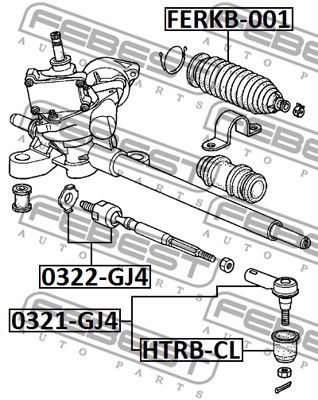 Drążek kierowniczy FEBEST 0322-GJ4
